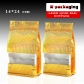 5 pcs High Quality Laser Foil Quad Seal Food Bag Golden Pet Food Pouches with Window